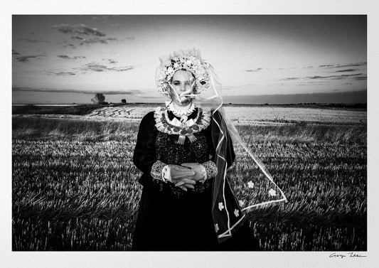 Black and White Photography Wall Art Greece | Bride in Vyssa Thrace by George Tatakis