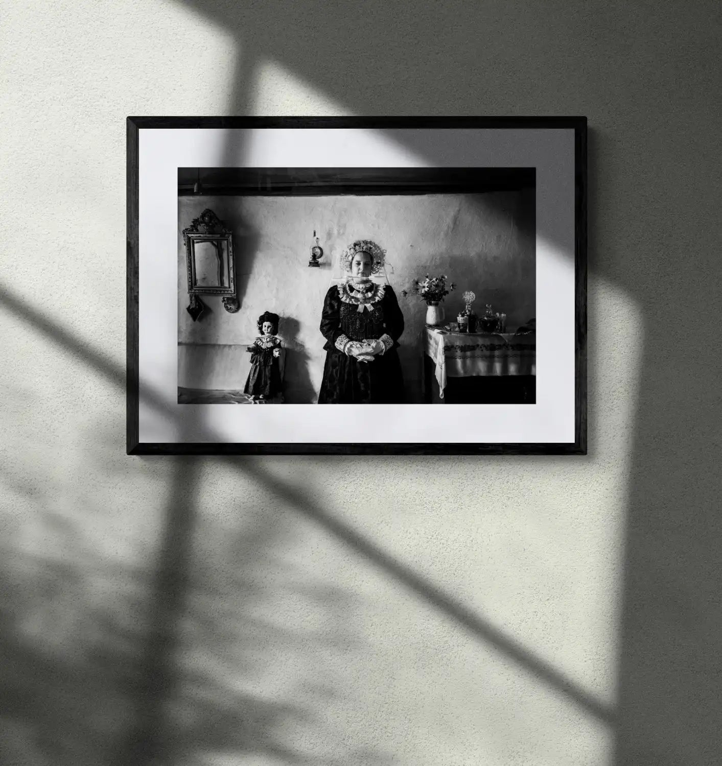 Black and White Photography Wall Art Greece | Bride in Vyssa Thrace by George Tatakis - single framed photo