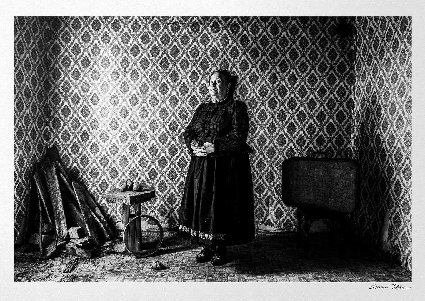 Black and White Photography Wall Art Greece | Costume of Vyssa Thrace by George Tatakis