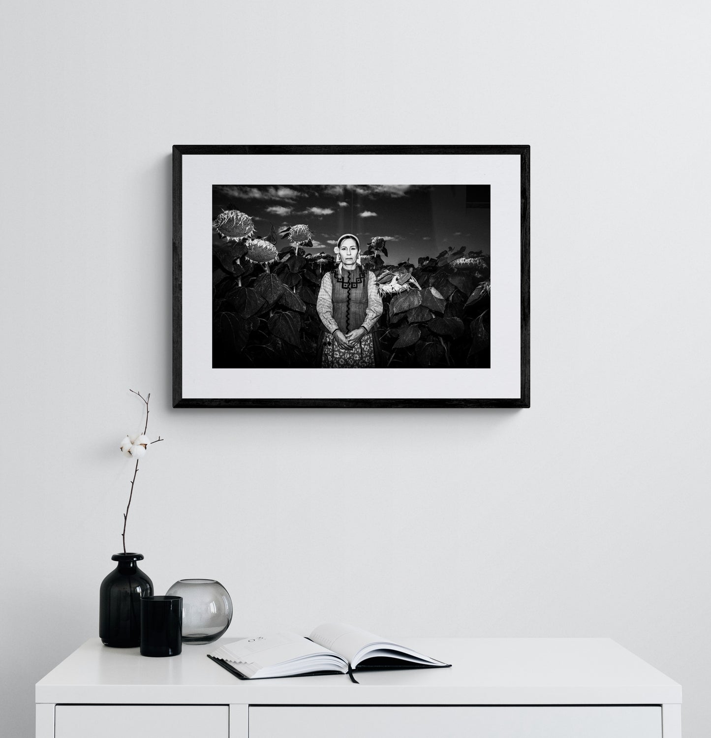 Black and White Photography Wall Art Greece | Costume of Vyssa Thrace by George Tatakis - single framed photo