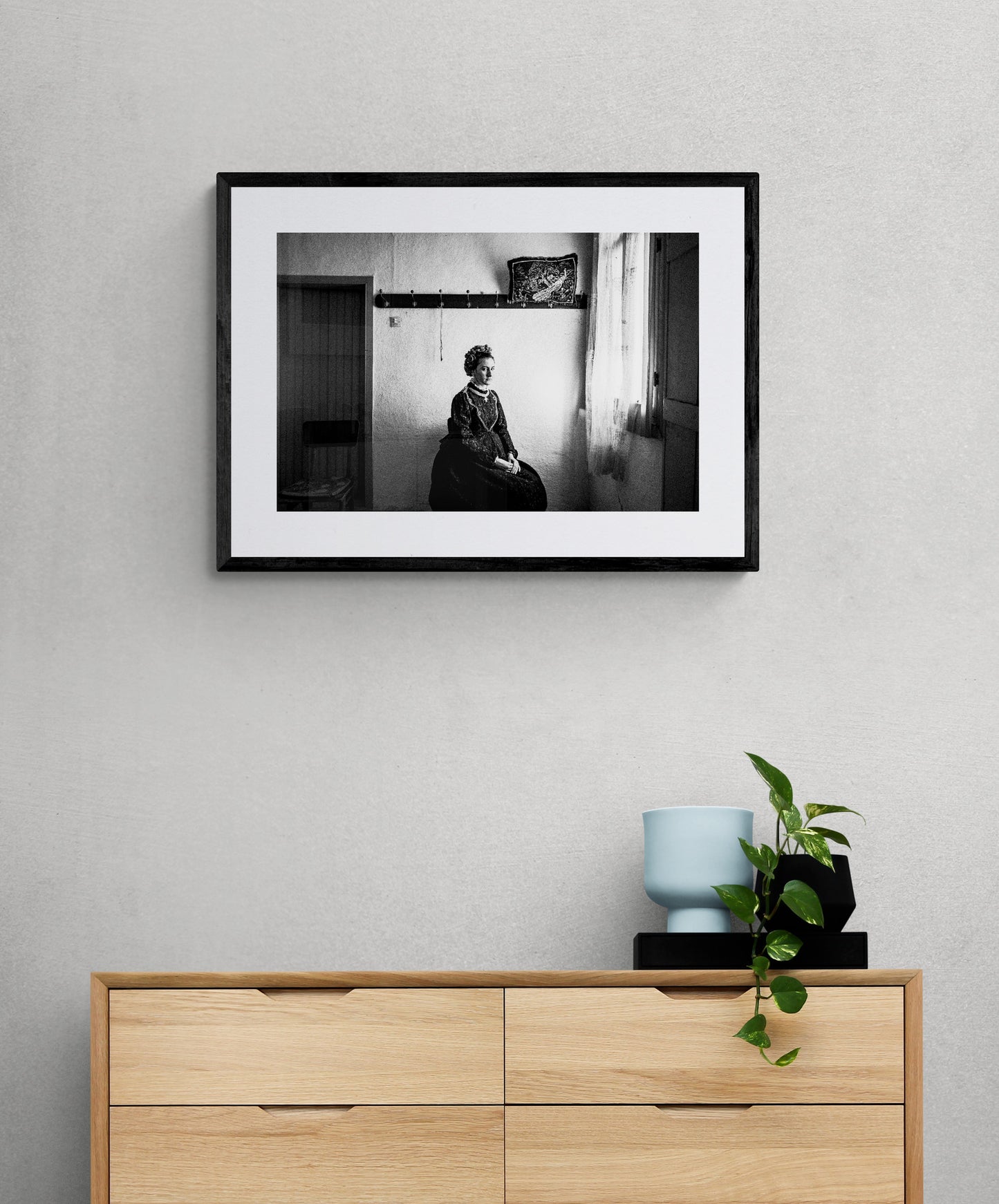 Black and White Photography Wall Art Greece | Costume of Vyssa Thrace by George Tatakis - single framed photo