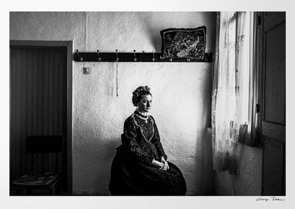 Black and White Photography Wall Art Greece | Costume of Vyssa Thrace by George Tatakis