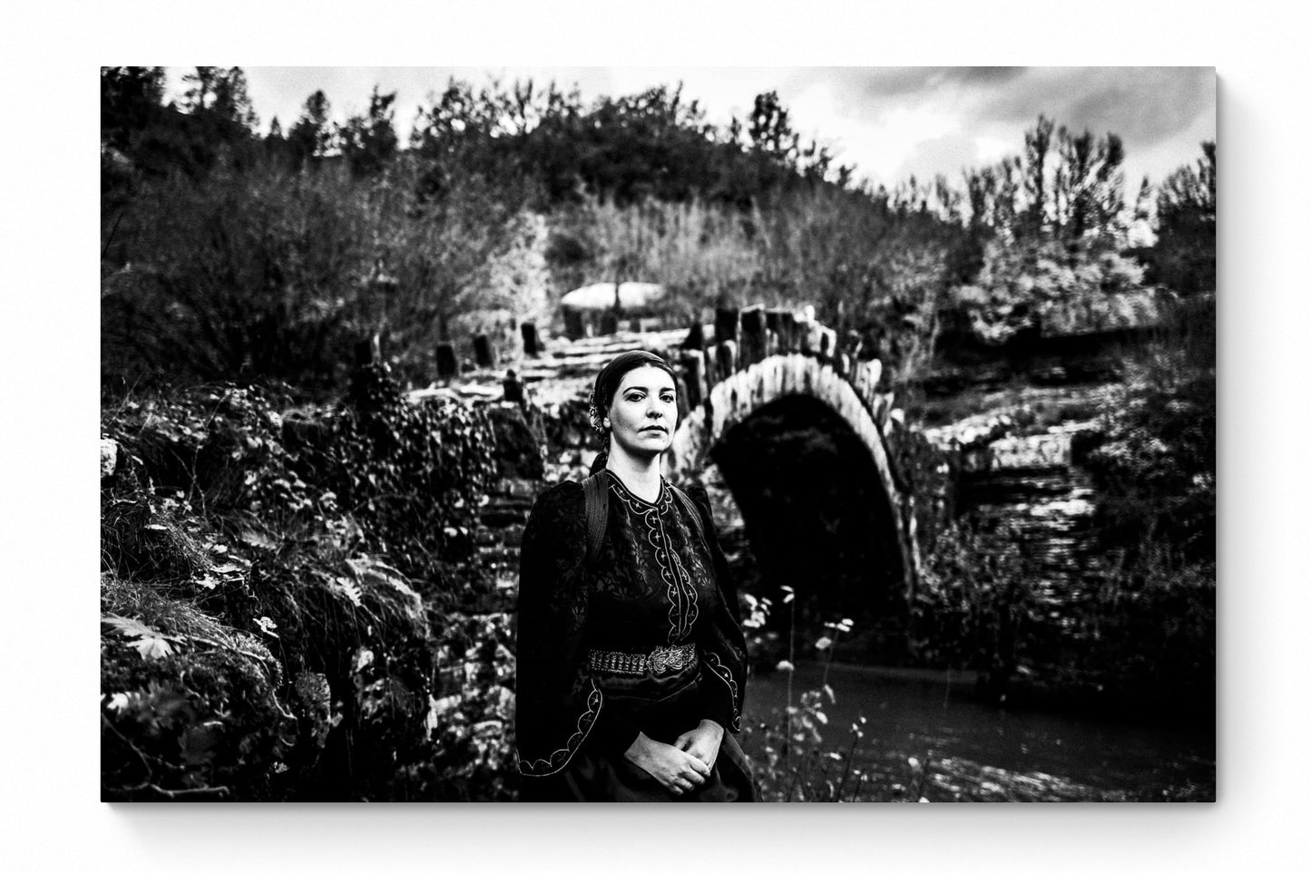 Black and White Photography Wall Art Greece | Traditional costume of Zagori Epirus by George Tatakis - whole photo
