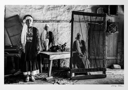 Black and White Photography Wall Art Greece | Costumes of Vamvakou in a traditional home Lakonia Peloponnese by George Tatakis