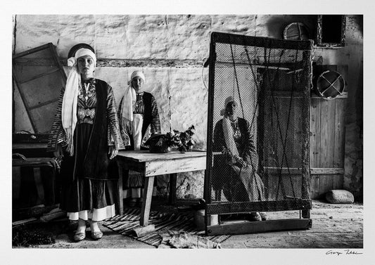 Black and White Photography Wall Art Greece | Costumes of Vamvakou in a traditional home Lakonia Peloponnese by George Tatakis