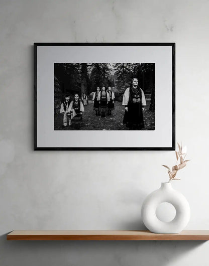 Sarakatsani, Gyftokampos, Epirus, Greece | In the Forest | Black-and-White Wall Art Photography - single print framed