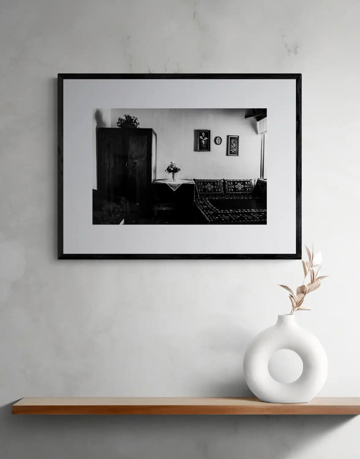Metsovo, Epirus, Greece | House Interior | Black-and-White Wall Art Photography - single print framed
