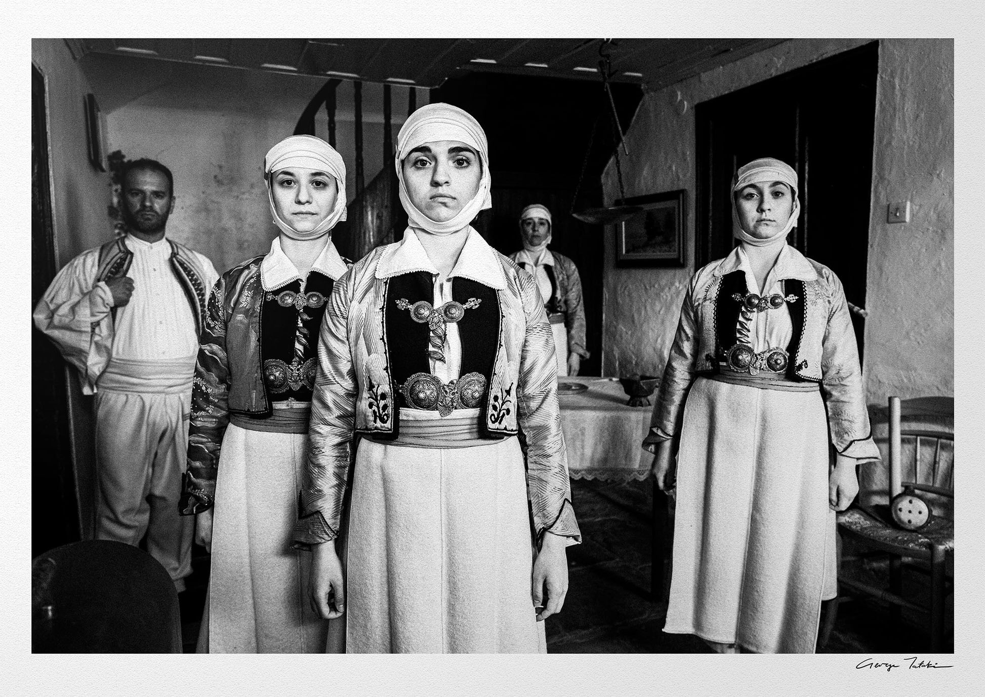 Paleopyrgos, Pogoni, Epirus, Greece | Costumes in Local House | Black-and-White Wall Art Photography