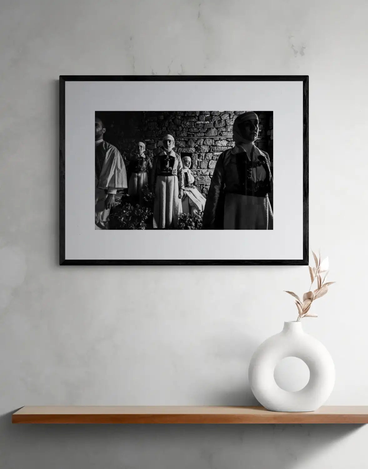 Paleopyrgos, Pogoni, Epirus, Greece | Costumes in Warehouse | Black-and-White Wall Art Photography - single print framed