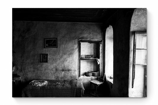 Filiates, Thesprotia, Epirus, Greece | Bedroom Interior | Black-and-White Wall Art Photography - thumb