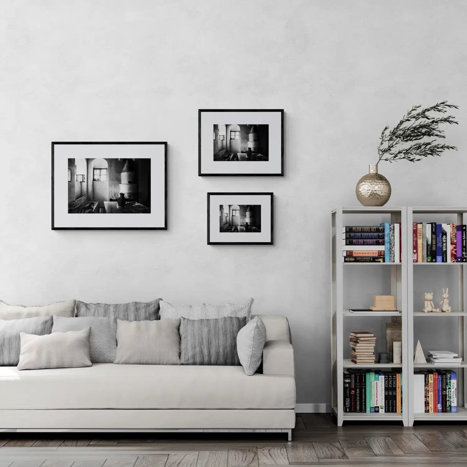 Filiates, Thesprotia, Epirus, Greece | Interior with Fireplace | Black-and-White Wall Art Photography - framing options