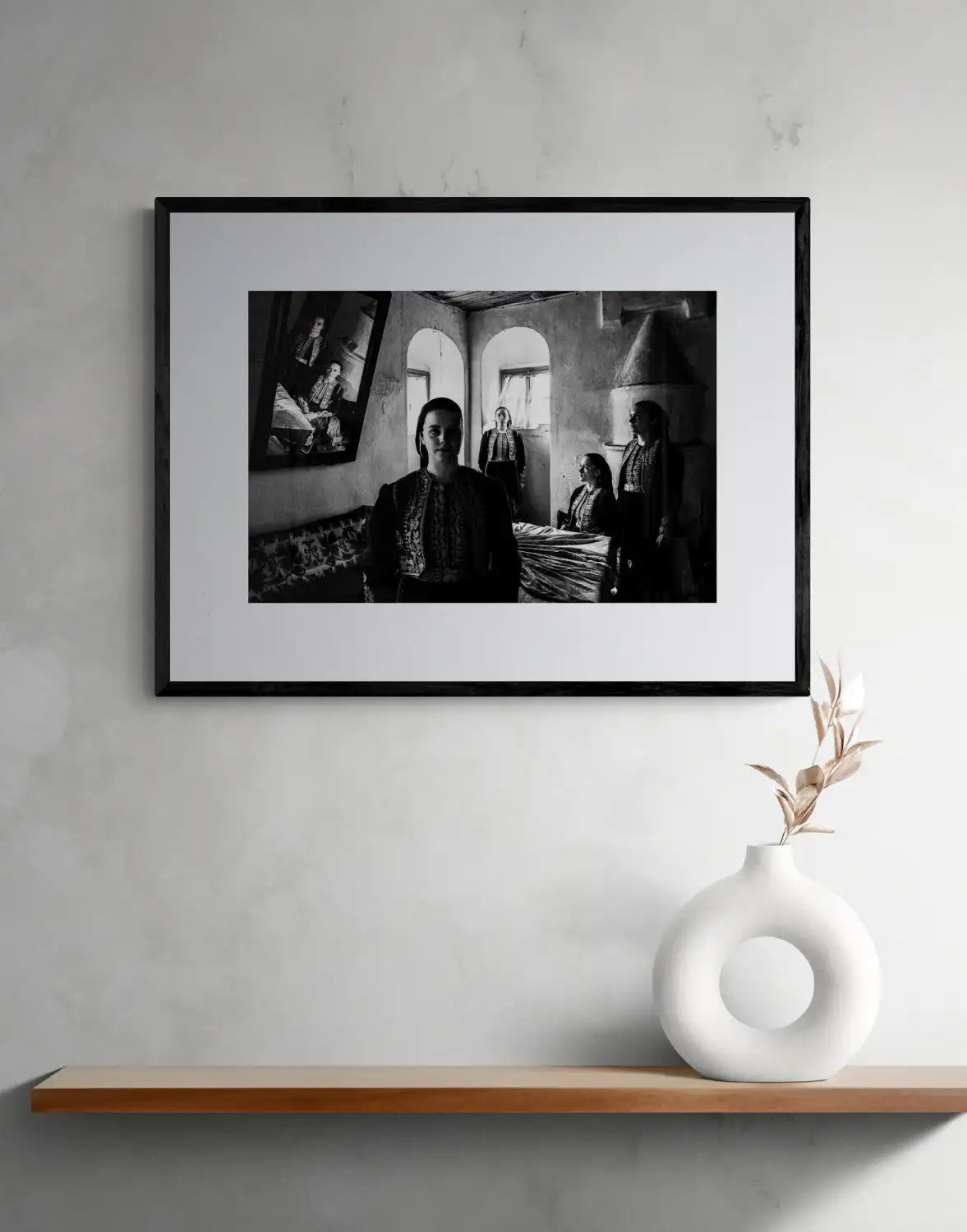Filiates, Thesprotia, Epirus, Greece | Mirrored Portraits | Black-and-White Wall Art Photography - single print framed