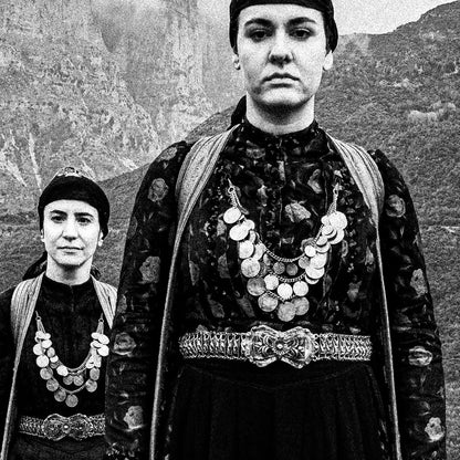 Zagori, Epirus, Greece | Costumes at Agios Minas | Black-and-White Wall Art Photography - details