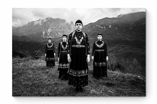 Zagori, Epirus, Greece | Costumes at Agios Minas | Black-and-White Wall Art Photography - thumb