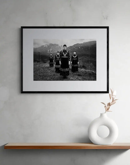 Zagori, Epirus, Greece | Costumes at Agios Minas | Black-and-White Wall Art Photography - single print framed