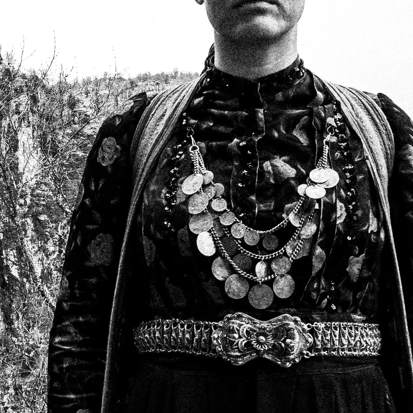 Zagori, Epirus, Greece | Costumes at Vikos Gorge | Black-and-White Wall Art Photography - details