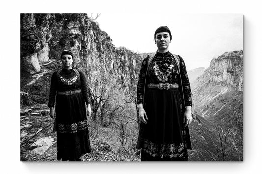 Zagori, Epirus, Greece | Costumes at Vikos Gorge | Black-and-White Wall Art Photography - thumb