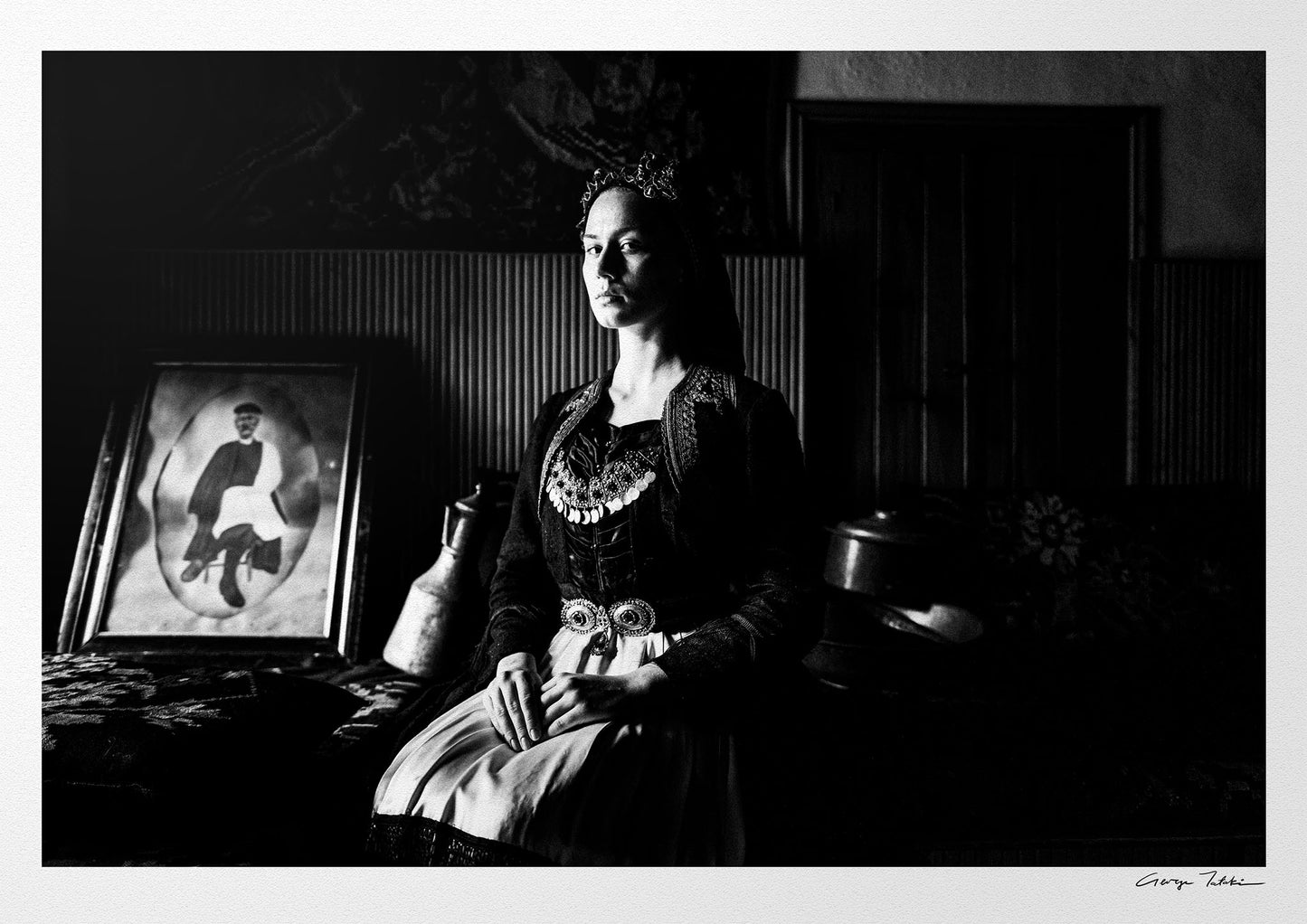 Vovousa, Zagori, Epirus, Greece | Sitting Portrait | Black-and-White Wall Art Photography