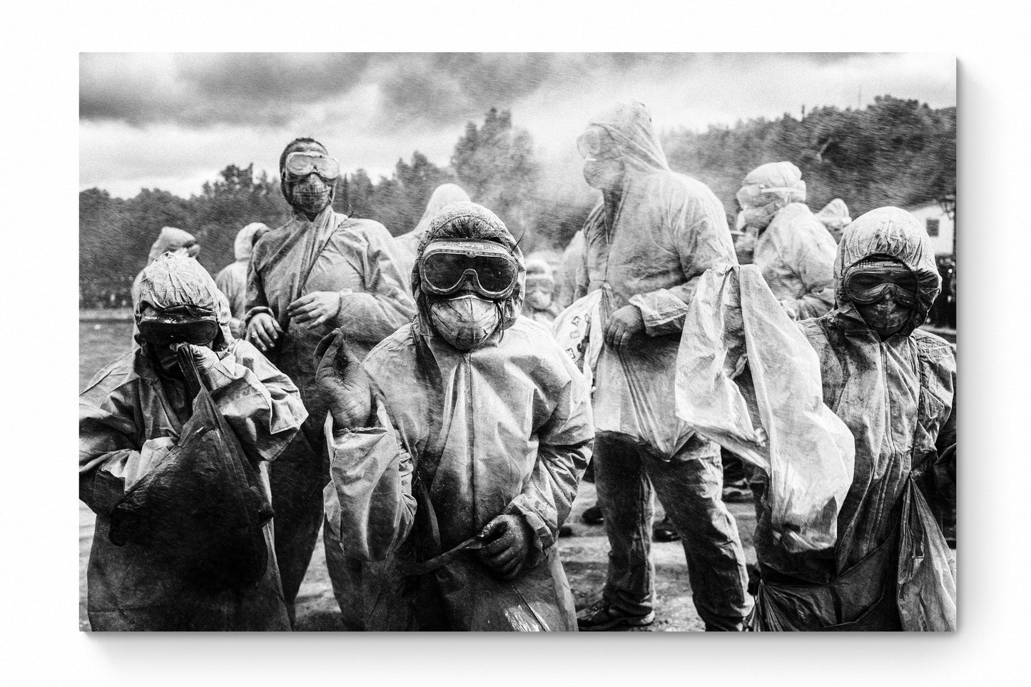 Black and White Photography Wall Art Greece | Flour fighting Galaxidi by George Tatakis - whole photo