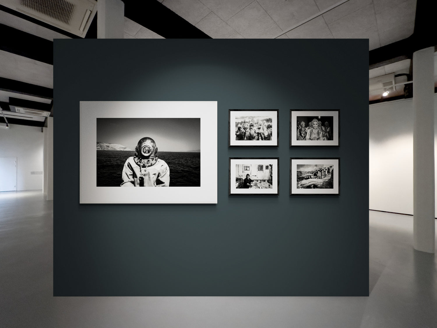 Black and White Photography Wall Art from Greece, by George Tatakis. Selection from the project 'Ethos' inside a museum gallery