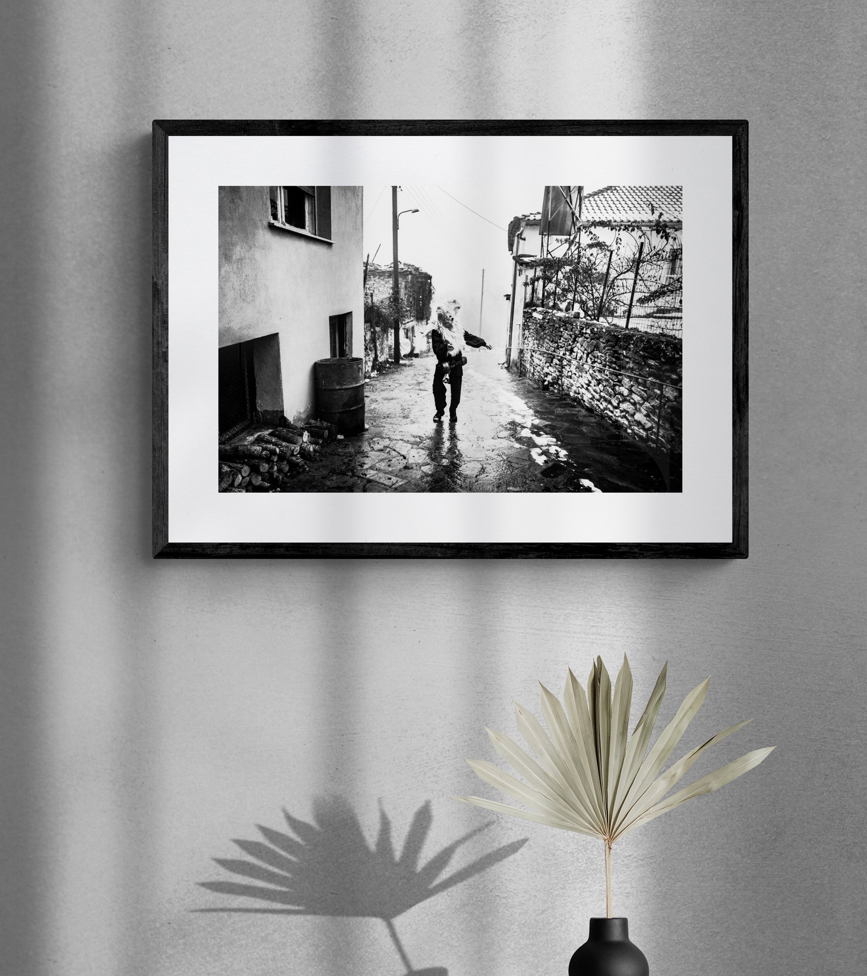 Black and White Photography Wall Art Greece | Charapides in Pagoneri Drama by George Tatakis - single framed photo