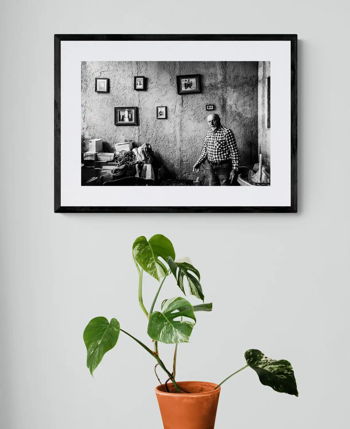 Black and White Photography Wall Art Greece | Old house in Kastellorizon Dodecanese by George Tatakis - single framed photo