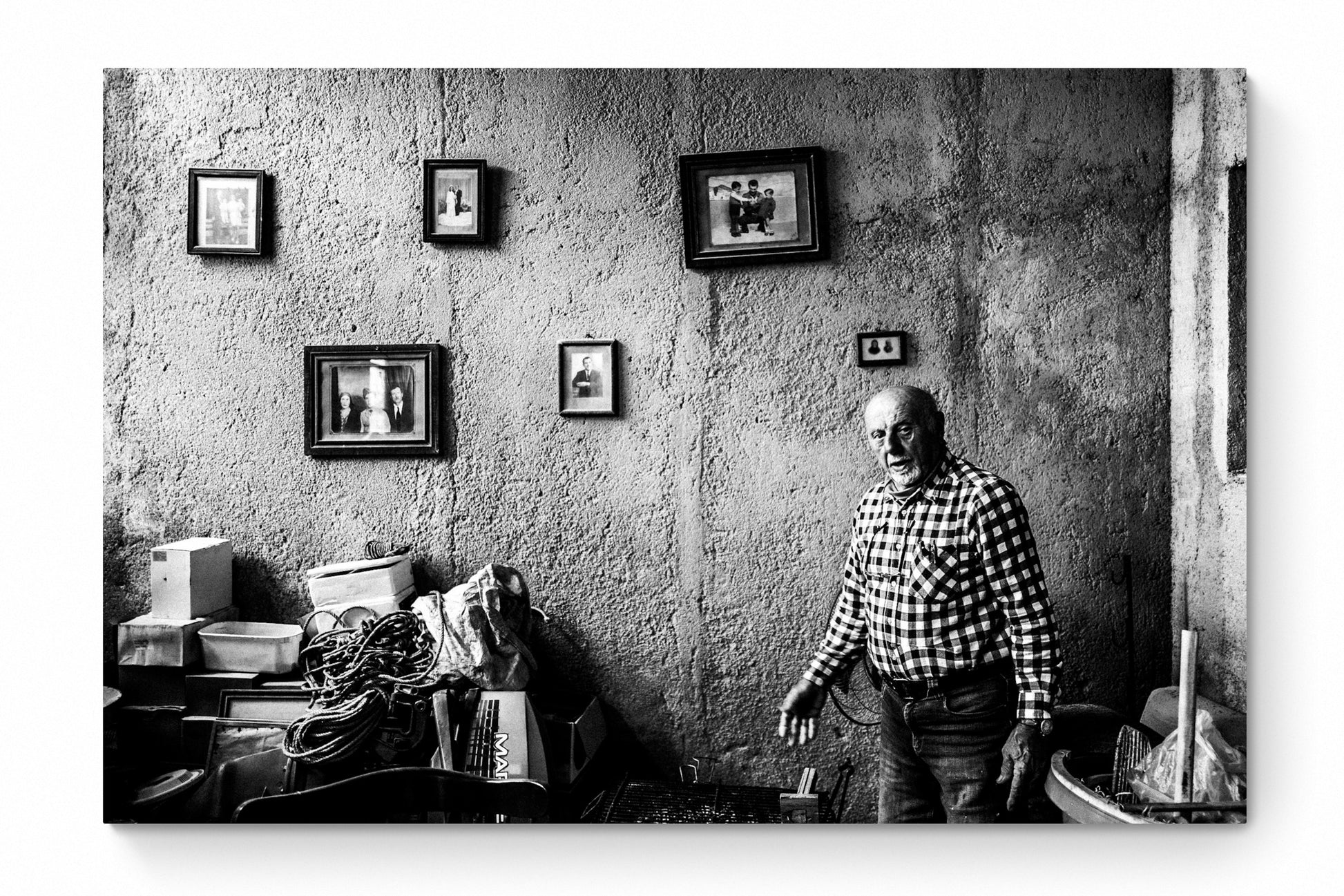 Black and White Photography Wall Art Greece | Old house in Kastellorizon Dodecanese by George Tatakis - whole photo