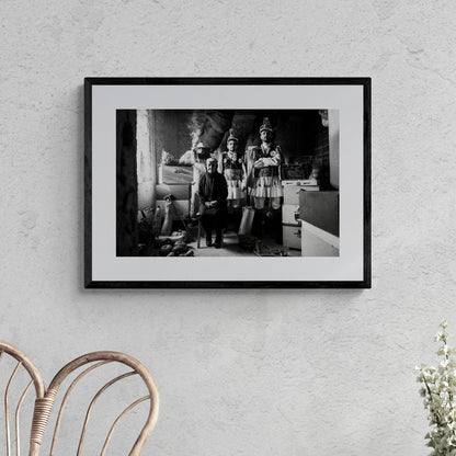 Black and White Photography Wall Art Greece | Beekeepers Kotsamania of Tetralofos Kozani by George Tatakis - single framed photo