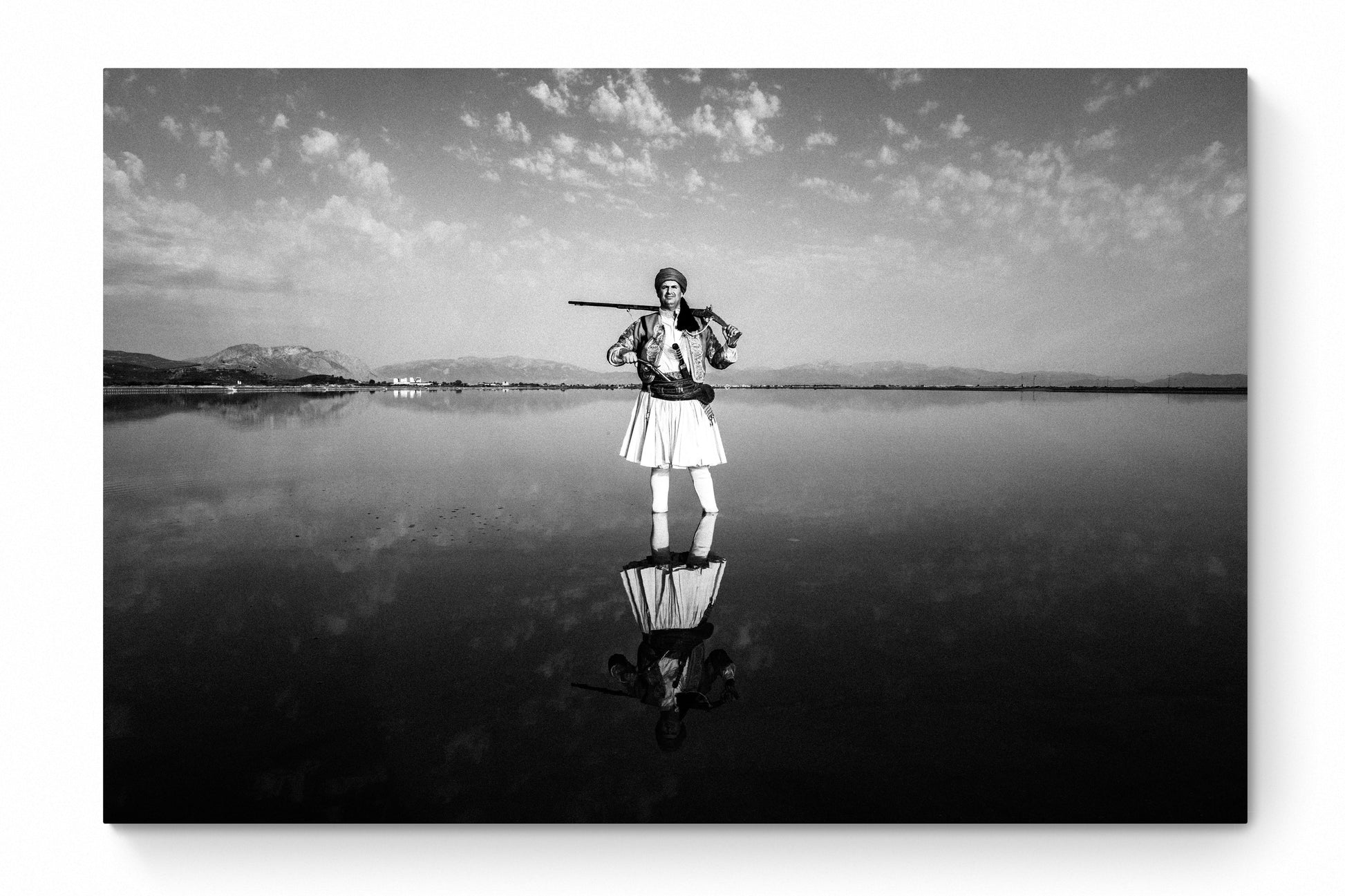 Black and White Photography Wall Art Greece | Salt lake Missolonghi by George Tatakis - whole photo