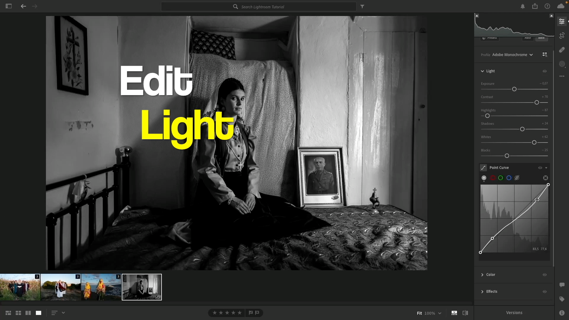 Instant Digital Download | Adobe Lightroom Black-and-White editing Masterclass | Video tutorial by George Tatakis. Edit Light