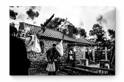 Black and White Photography Wall Art Greece | Agia Lavra Kalavryta Peloponnese - whole image