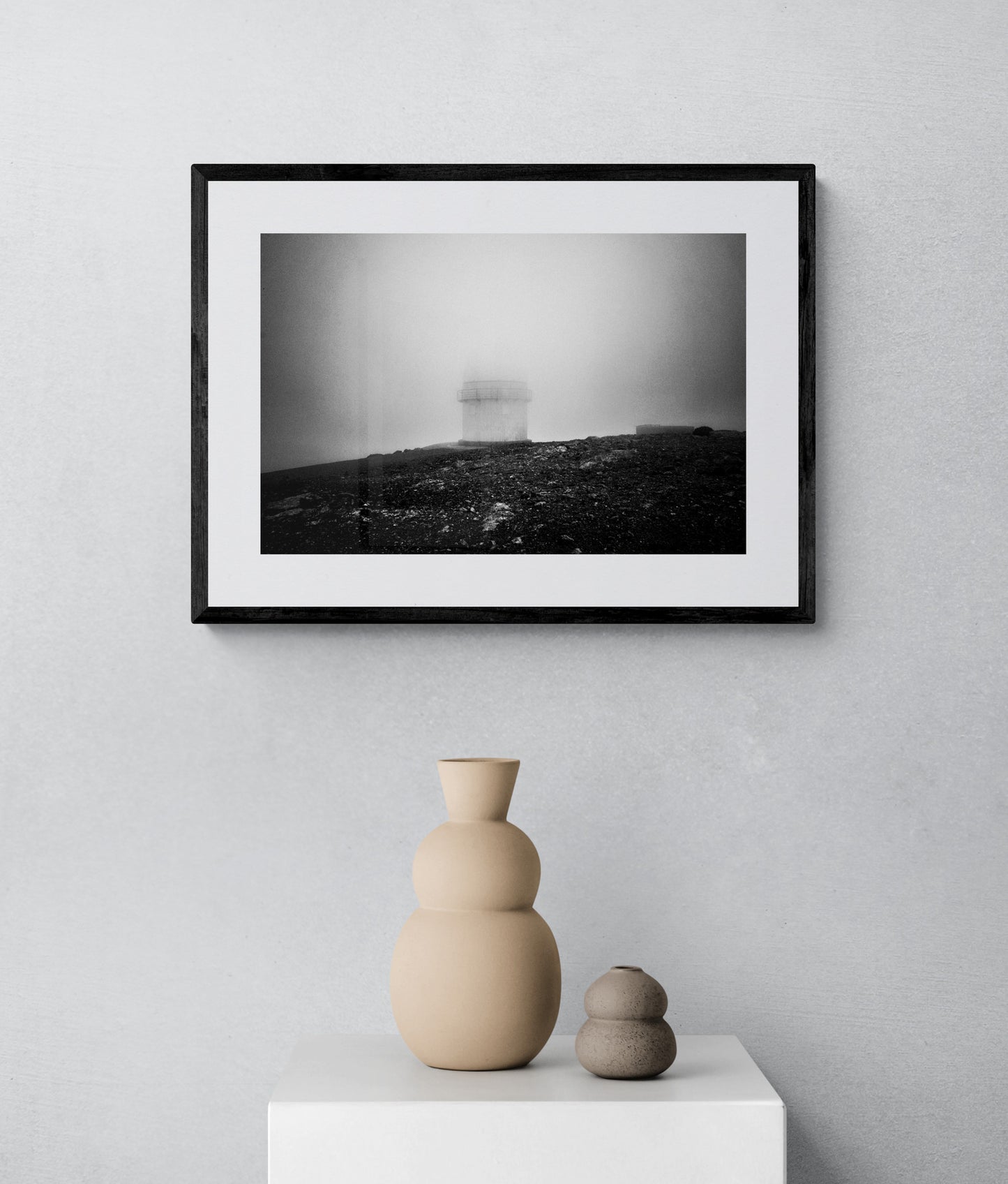 Black and White Photography Wall Art Greece | Skinakas Observatory Crete by George Tatakis - single framed photo