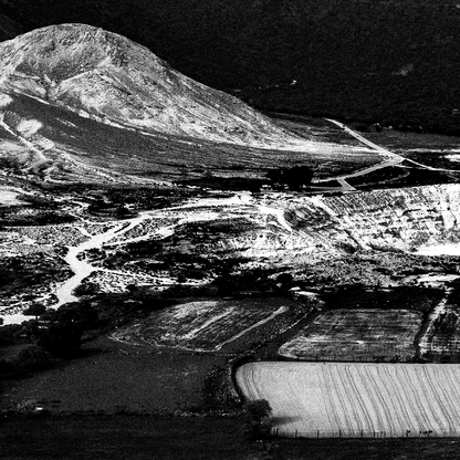 Black and White Photography Wall Art Greece | Volcano of Nisyros Dodecanese Greece by George Tatakis - detailed view