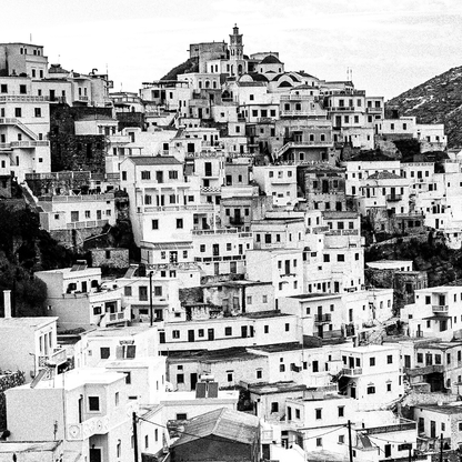 Black and White Photography Wall Art Greece | The village of Olympos Karpathos Dodecanese by George Tatakis - detailed view