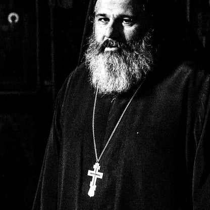 Black and White Photography Wall Art Greece | A priest at a local church in Kladorachi Florina W. Macedonia - details