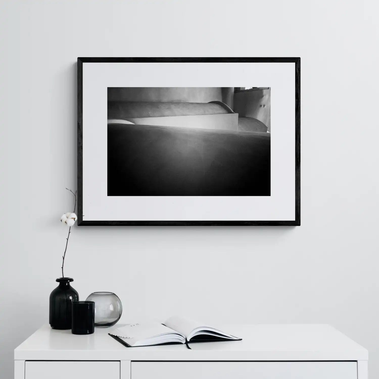 Forms in Oia | Santorini | Chorōs | Black-and-white wall art photography from Greece - single framed photo