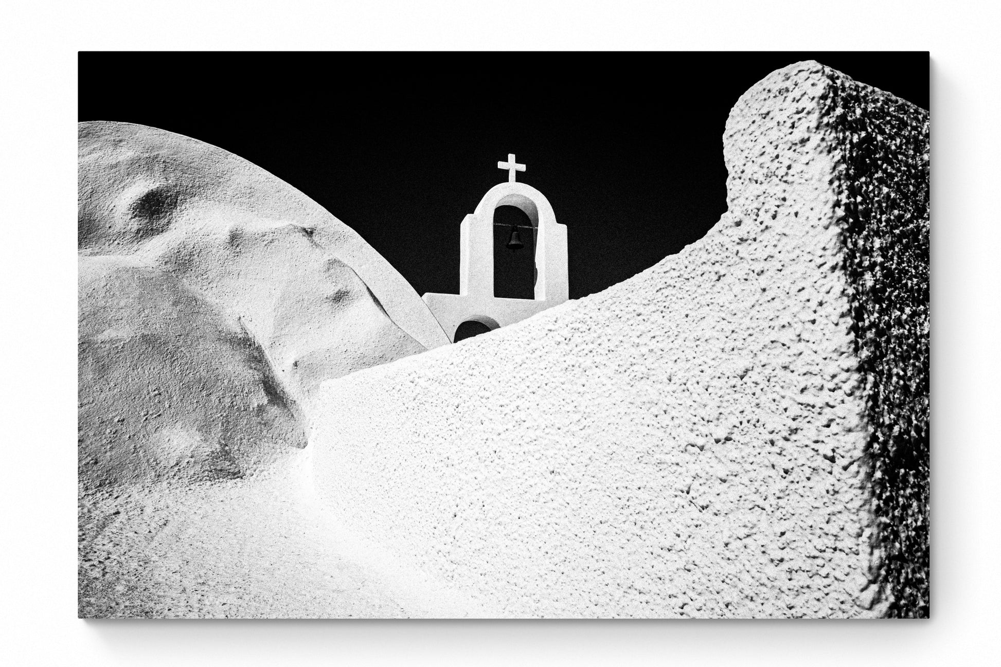Church Forms | Santorini | Chorōs | Black-and-white wall art photography from Greece - whole photo