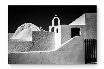 Architectural Forms | Santorini | Chorōs | Black-and-white wall art photography from Greece - whole photo