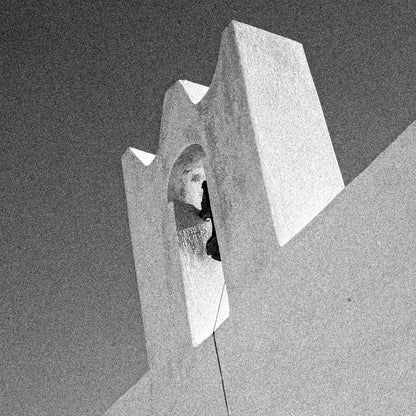 Bell and Shadow | Santorini | Chorōs | Black-and-white wall art photography from Greece - detailed view