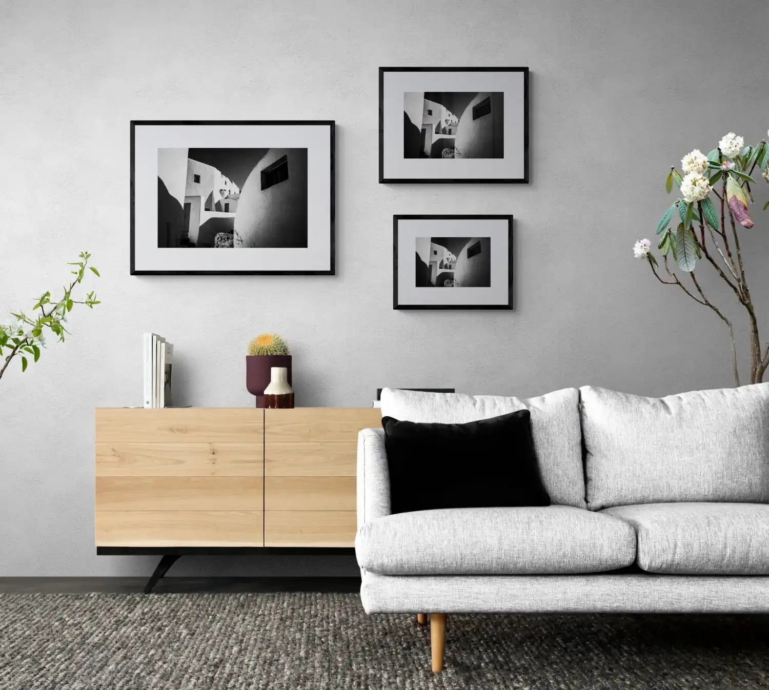 Forms at Emporio | Santorini | Chorōs | Black-and-white wall art photography from Greece - framing options