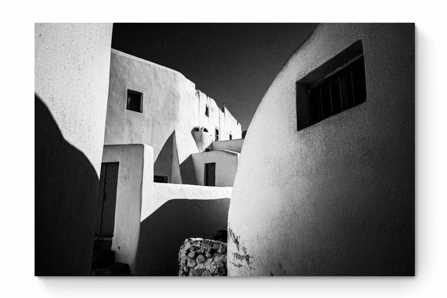 Forms at Emporio | Santorini | Chorōs | Black-and-white wall art photography from Greece - whole photo