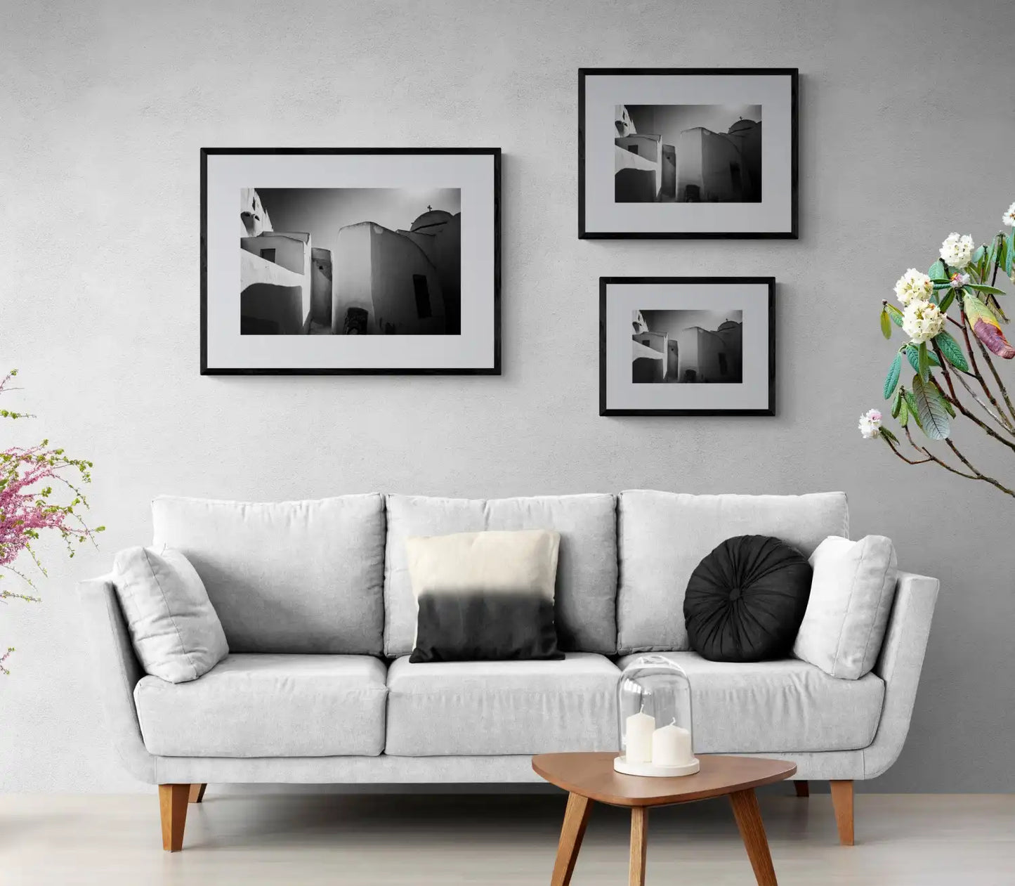 Long Forms at Emporio | Santorini | Chorōs | Black-and-white wall art photography from Greece - framing options
