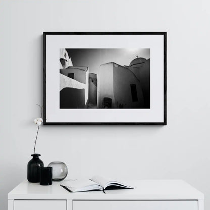 Long Forms at Emporio | Santorini | Chorōs | Black-and-white wall art photography from Greece - single framed photo