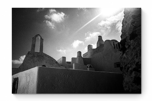 Silhouettes and Forms | Santorini | Chorōs | Black-and-white wall art photography from Greece - whole photo