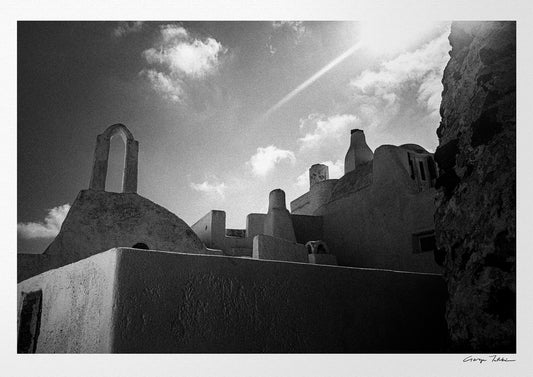 Silhouettes and Forms | Santorini | Chorōs | Black-and-white wall art photography from Greece