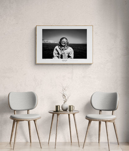The Sponge Diver | Black-and-White photography Wall Art Poster from Greece, by George Tatakis - chic room
