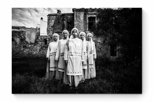 Black and White Photography Wall Art Greece | Ververato costumes Kampochorea Chios island Greece by George Tatakis - whole photo