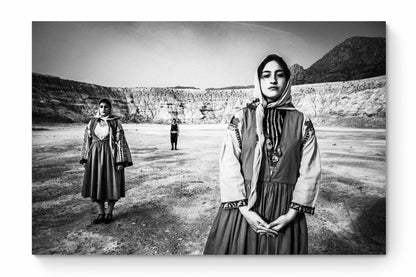 Black and White Photography Wall Art Greece | Costumes of Nisyros in the volcano Dodecanese Greece by George Tatakis - whole photo