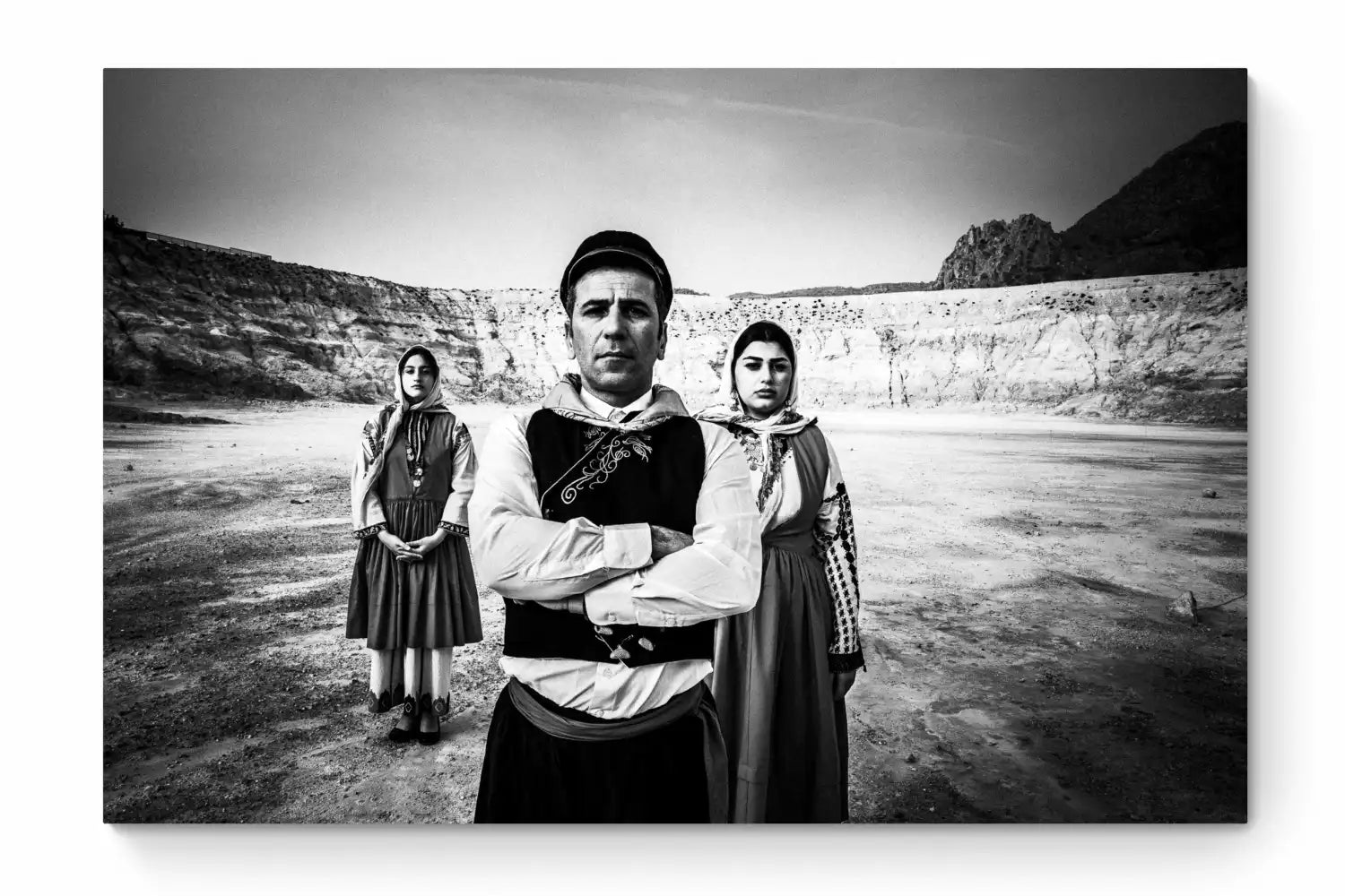 Black and White Photography Wall Art Greece | Costumes of Nisyros in the volcano Dodecanese Greece by George Tatakis - whole photo