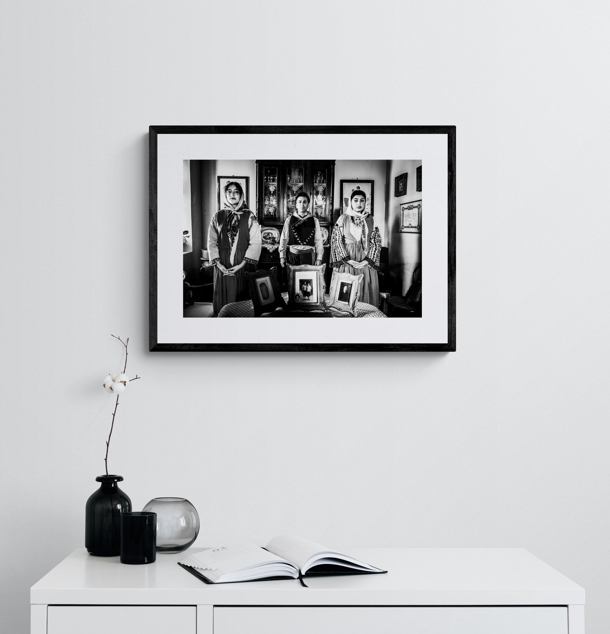 Black and White Photography Wall Art Greece | Costumes of Nisyros Dodecanese Greece by George Tatakis - single framed photo